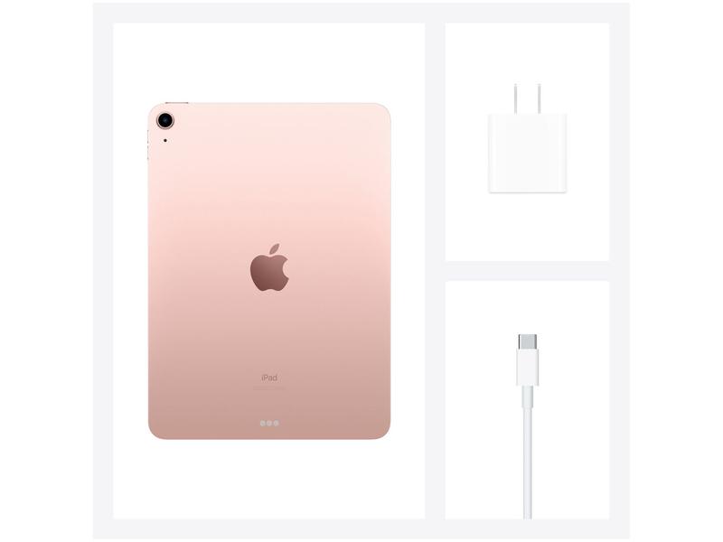 iPad Air Tela 10,9” 4ª Geração Apple Wi-Fi 64GB Ouro rosa - Apple